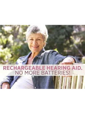Rechargeable Hearing Aid. No More Batteries!